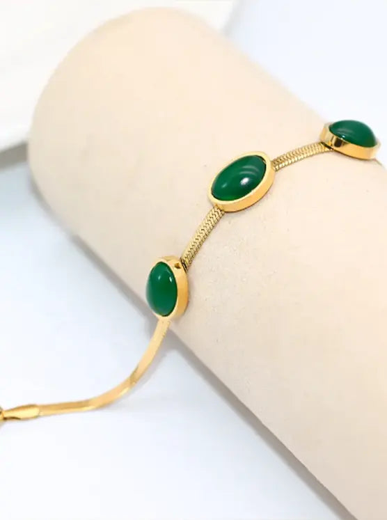 Trepani Bracelet- Stainless steel- 18K Gold plated - Non Fading