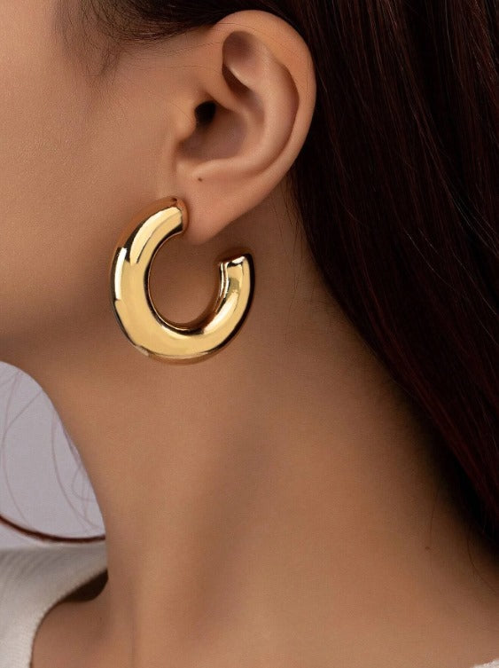 Chunky Chubby Hoop Earring For Women